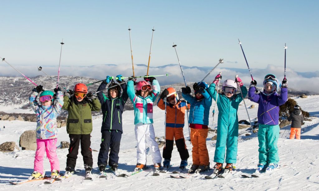 Kids and family skiing at Thredbo