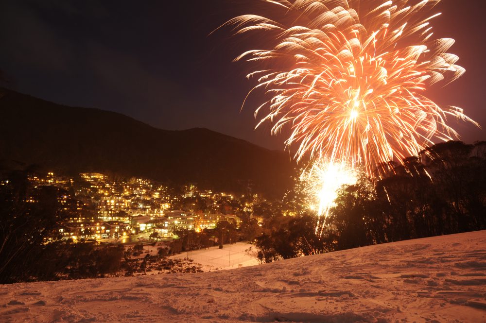 Watch fireworks each Saturday night in Thredbo during winter 2021